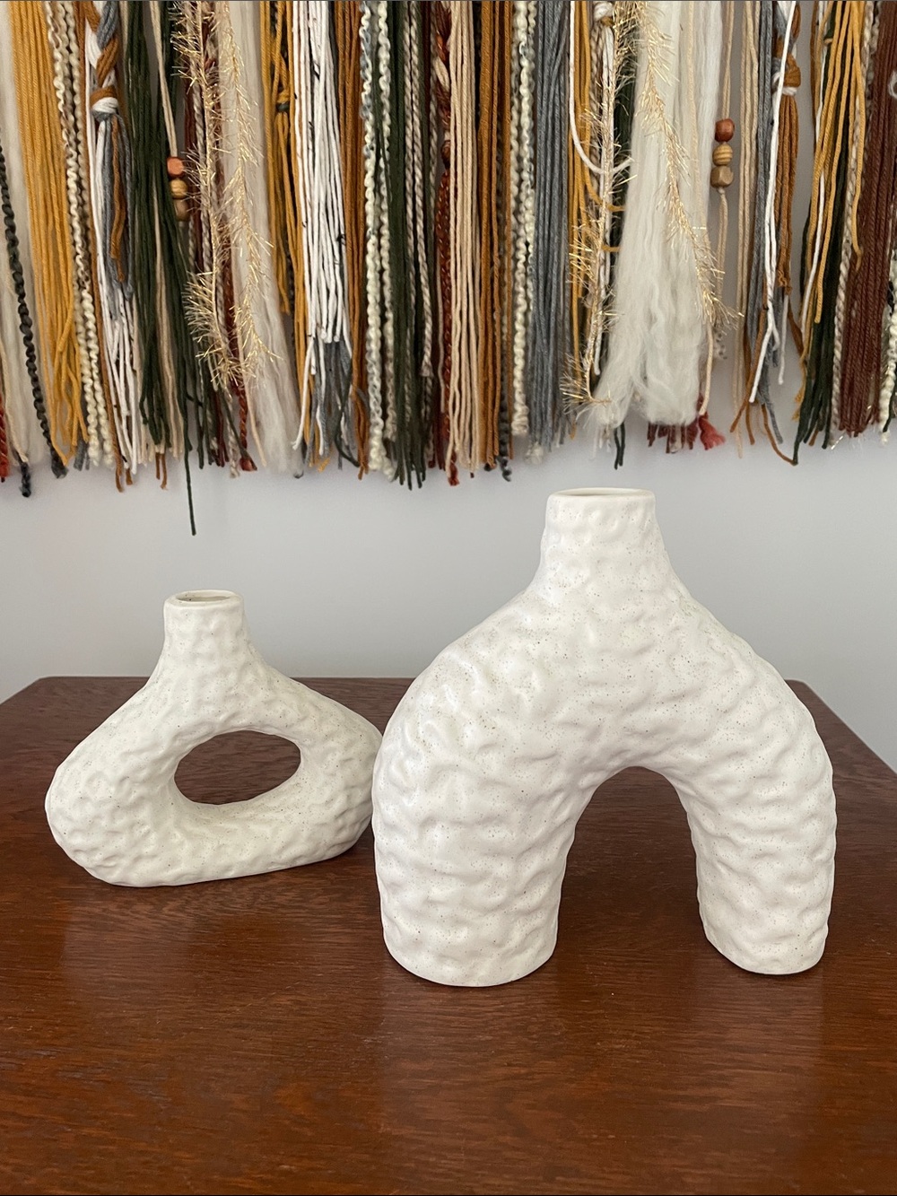 Ceramic donut vases new set of 2